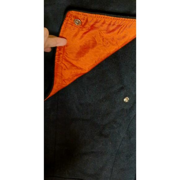 Michael Michael Kors Wool Military Coat Women’s 8 Black Long Utility Jacket Coat - Picture 5 of 10